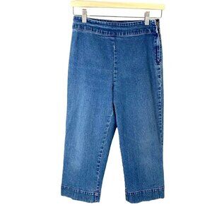 Ralph Lauren LRL Jeans Co Womens Baggy Stretch Capris Pants 6P‎ Designer Vintage